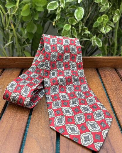 Chaps Ralph Lauren Red Patterned Necktie