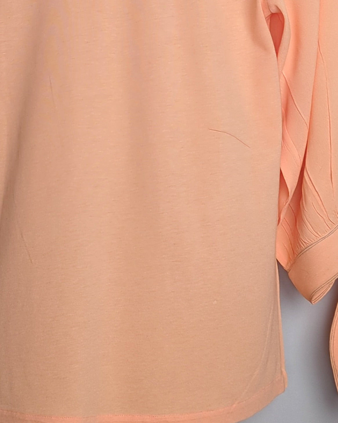 Massimo Dutti Beige Tie-Sleeve Blouse