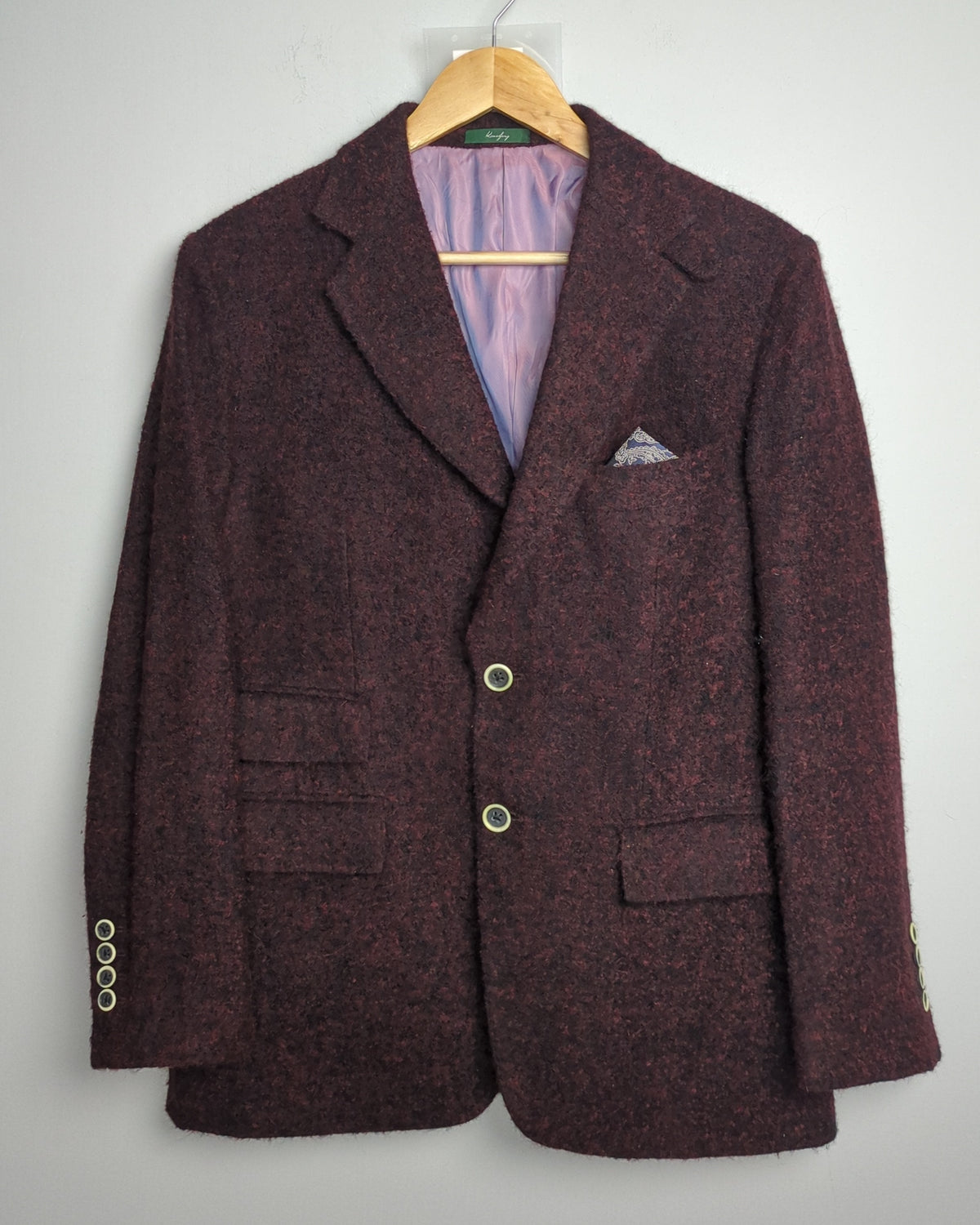 Kimseoryong Homme Wine Woolen Blazer