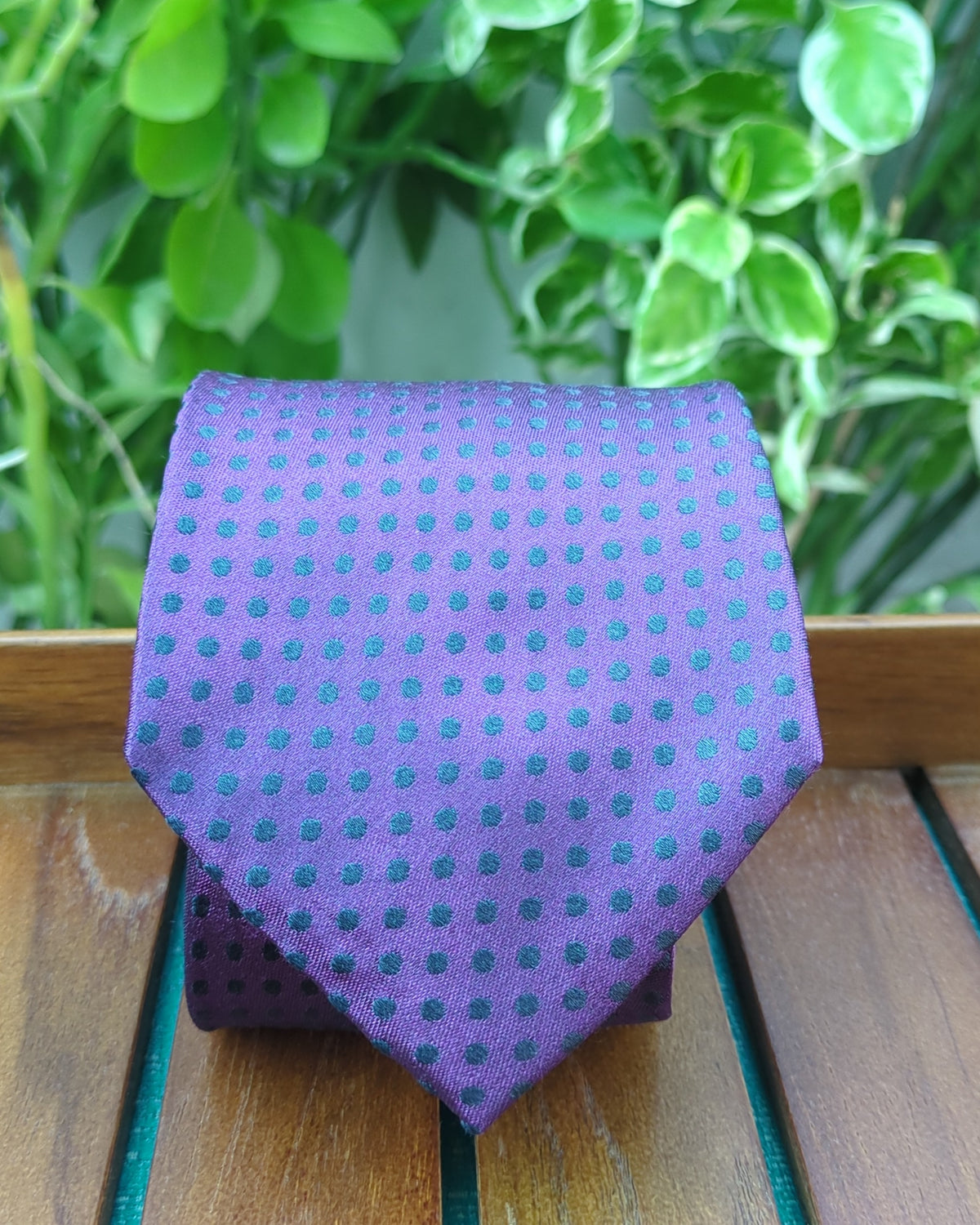 Zodiac Purple Polka-Dot Tie