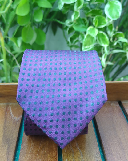 Zodiac Purple Polka-Dot Tie