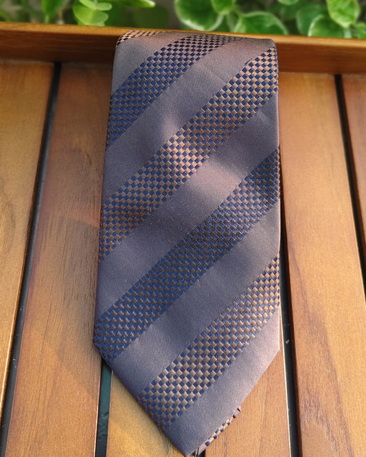 Femmio Valentino Brown Checkered Tie