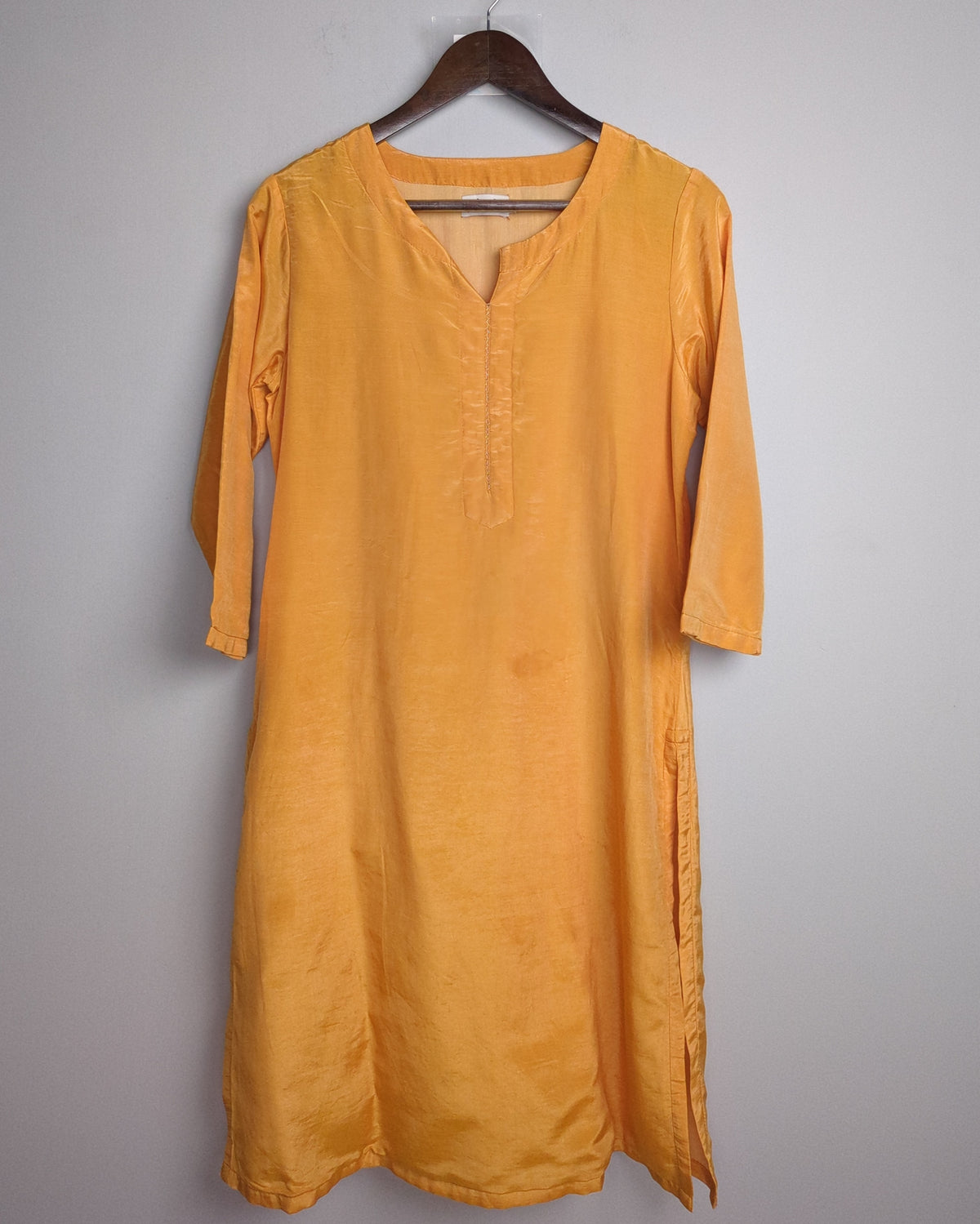 Fabindia Orange Silk Kurta