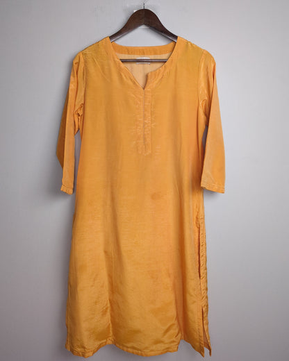 Fabindia Orange Silk Kurta