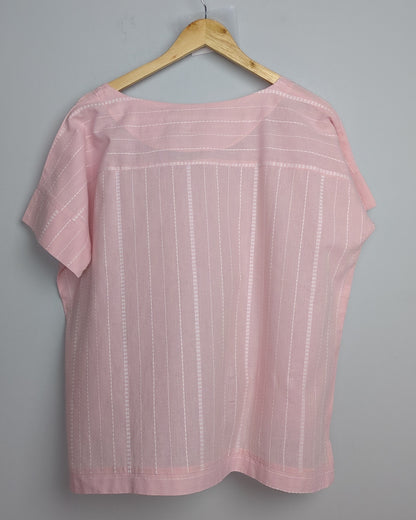 Miniature Auroville Pink Striped Top