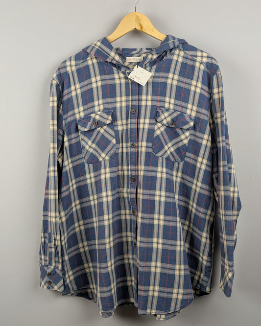 Blue Hooded Shirt