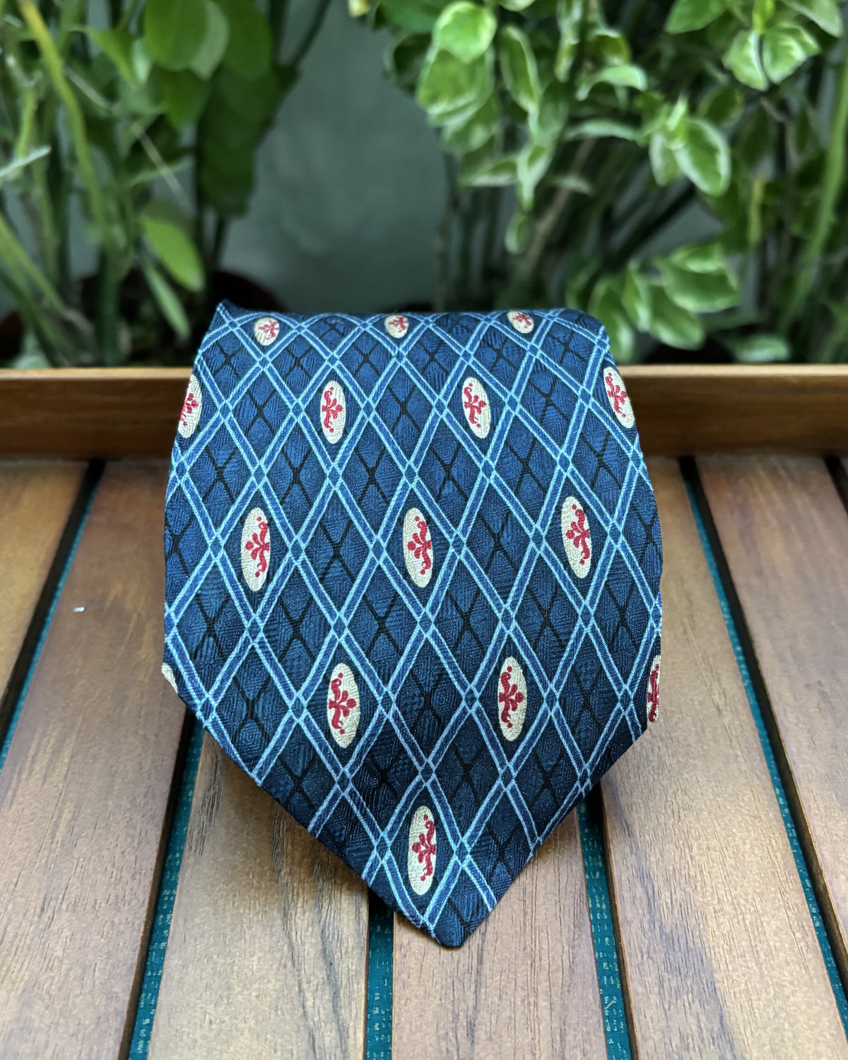 Chaps Ralph Lauren Blue Geometric Necktie