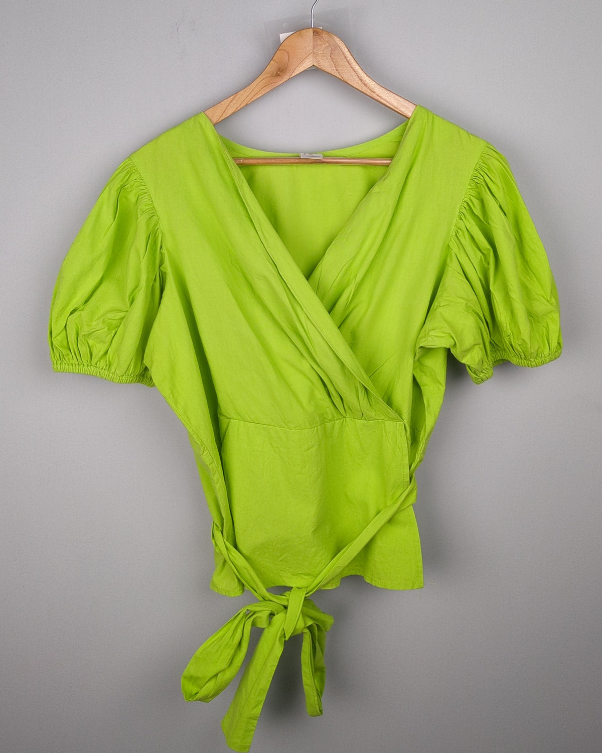 Athena Green Wrap Top