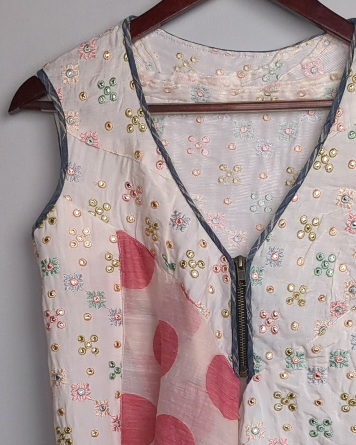 White Embroidered Waistcoat