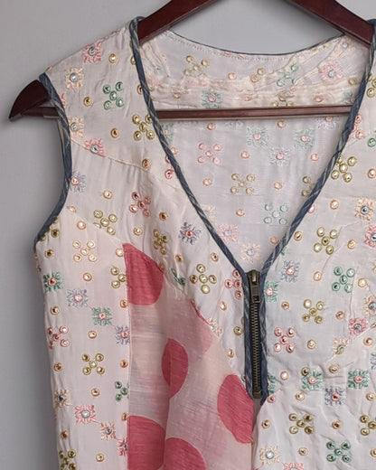 White Embroidered Waistcoat