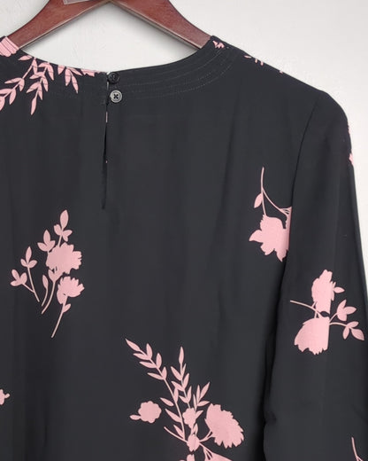 Marks And Spencer Black Floral Blouse