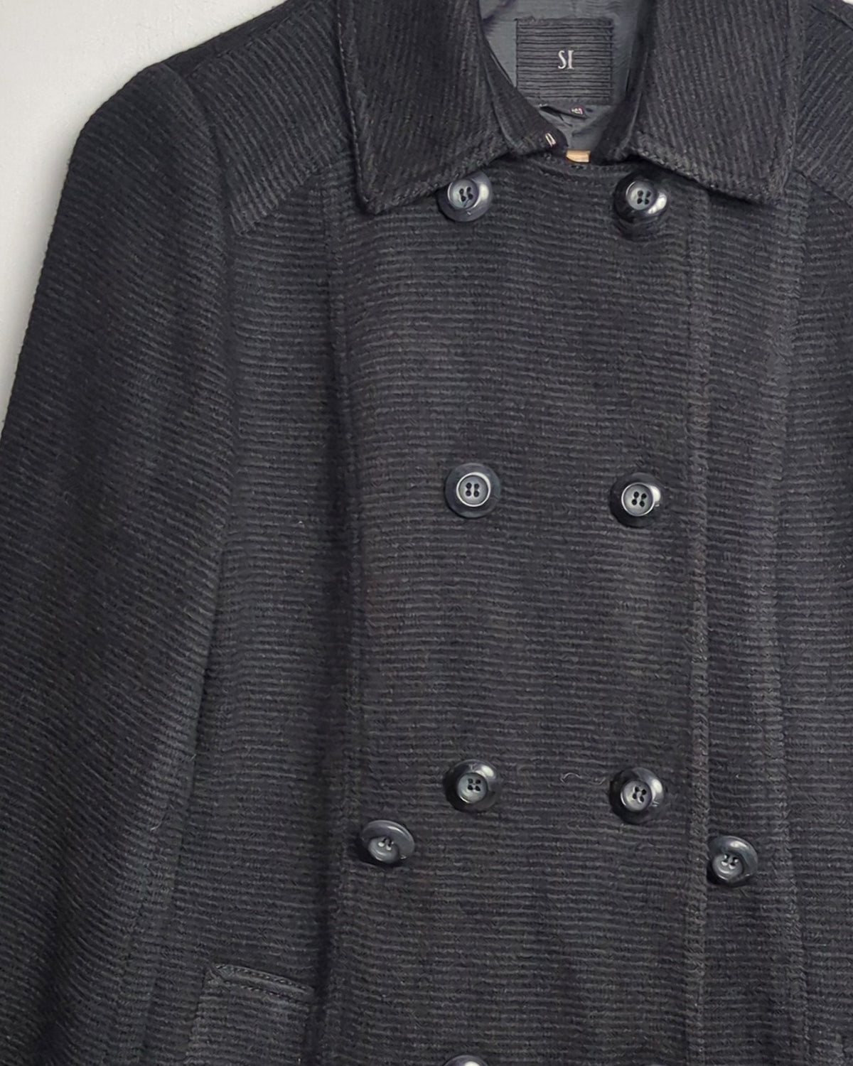 Si Black Peacoat Jacket