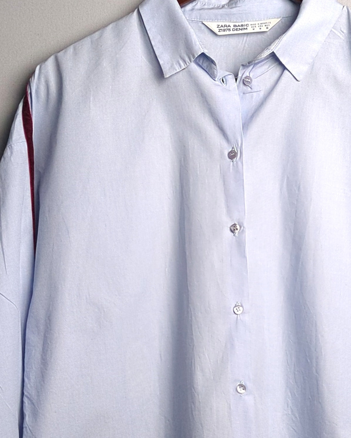 Zara Basic Blue Button Shirt