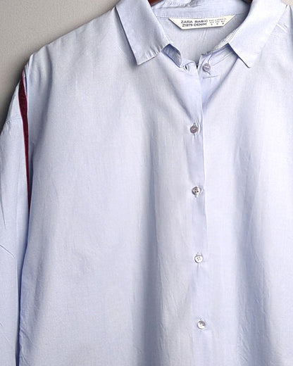 Zara Basic Blue Button Shirt
