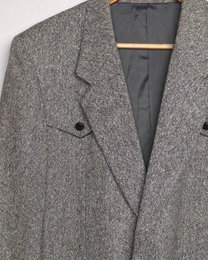 Lanvin Paris Gray Tweed Blazer