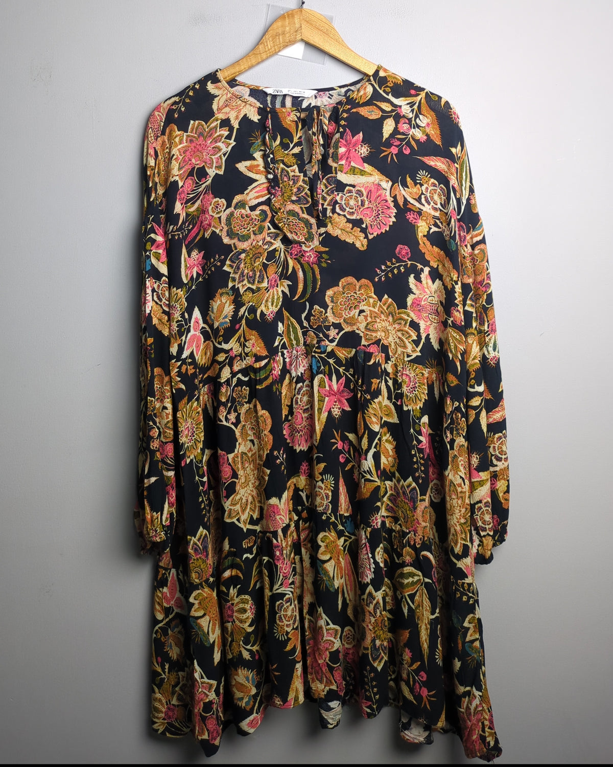 Zara Black Floral Dress