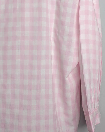 Zara Pink Checked Women'S Shirt