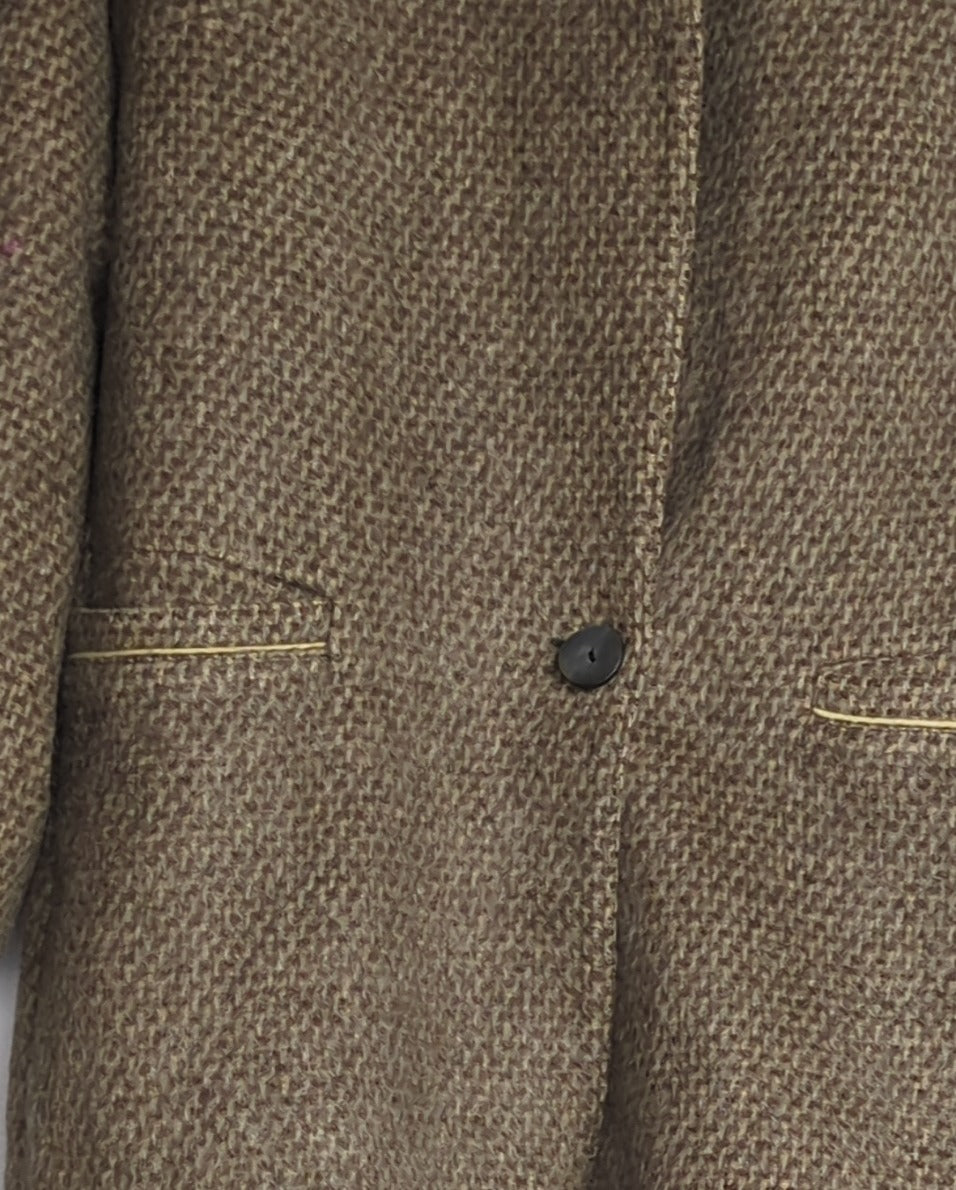 Elle-Elle Brown Textured Jacket