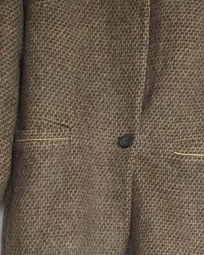 Elle-Elle Brown Textured Jacket
