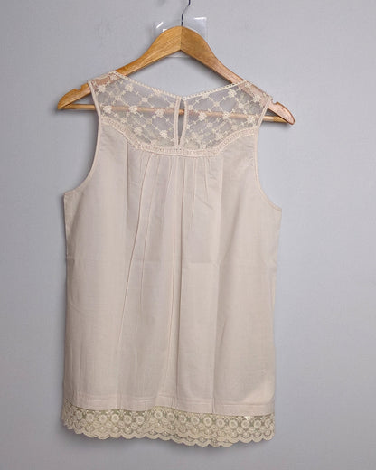 Promod Cream Cotton Top