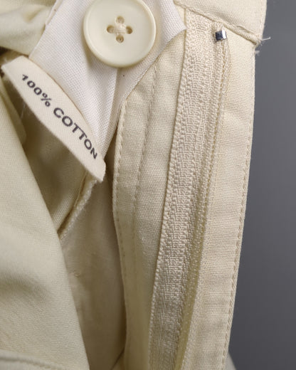 Fabindia Off-White Slim Fit Trousers