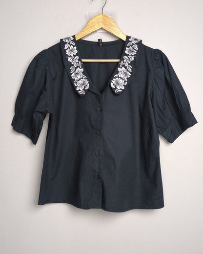 Black Collared Blouse