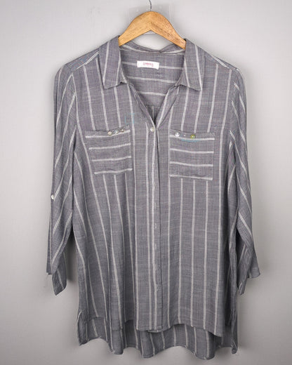 Grenier Gray Striped Shirt