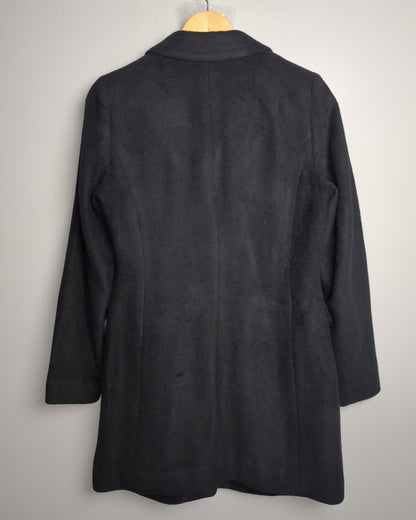 Zishen Black Woolen Coat
