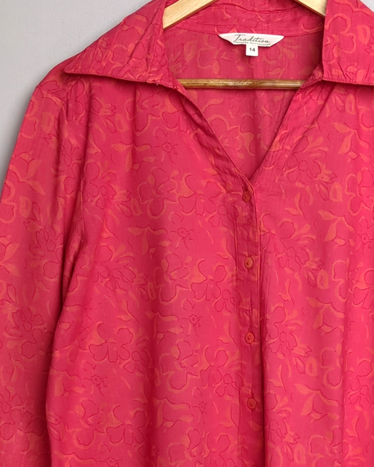 Tradition Country Collection Pink Floral Shirt
