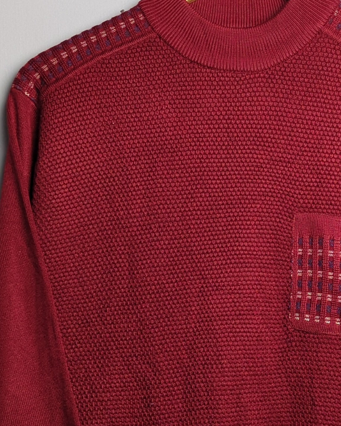 Huahuawangzi Wine Knitted Sweater