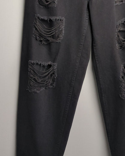 Freakins Black Distressed Jeans