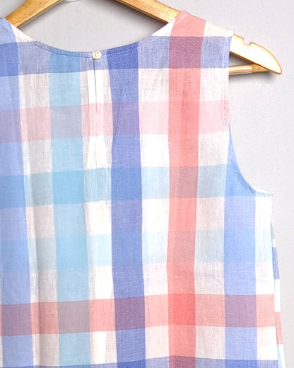 J.Crew Multicolor Checked Sleeveless Top