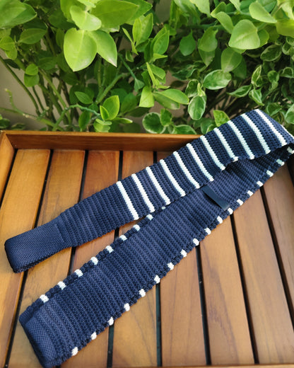Blue Knitted Tie