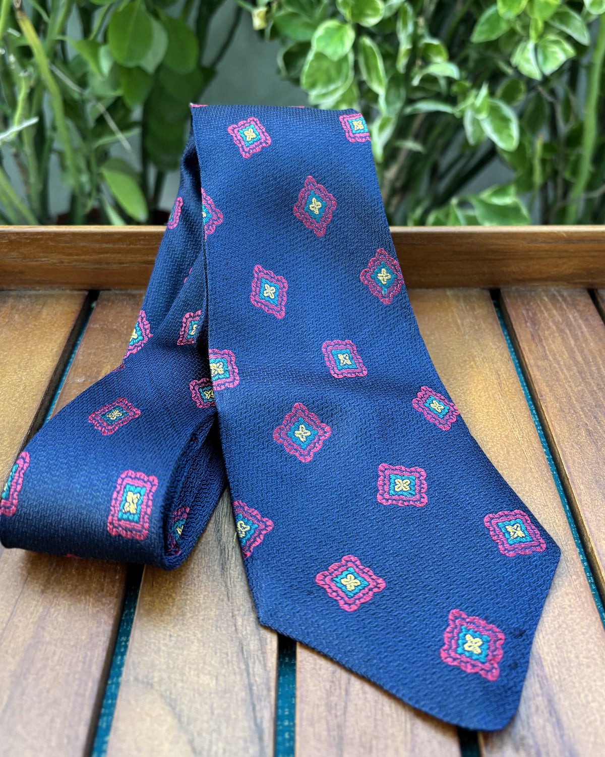 Chaps Ralph Lauren Blue Patterned Tie