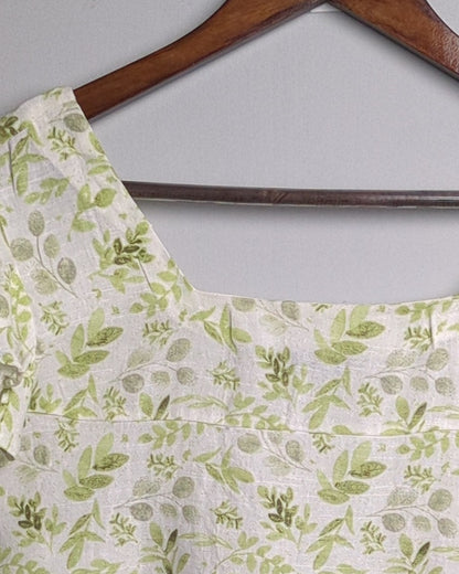 Fratini Green Floral Top