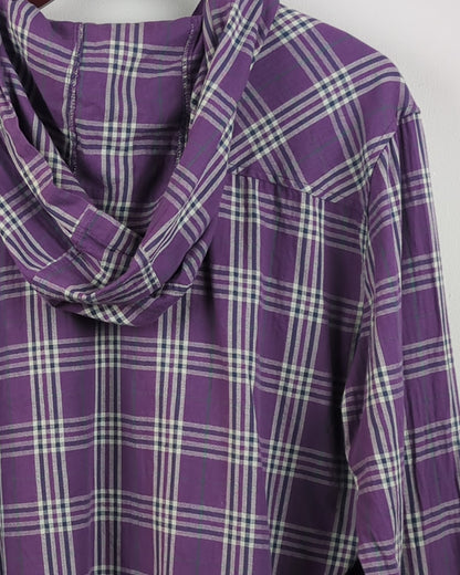 Purple Hooded Shirt