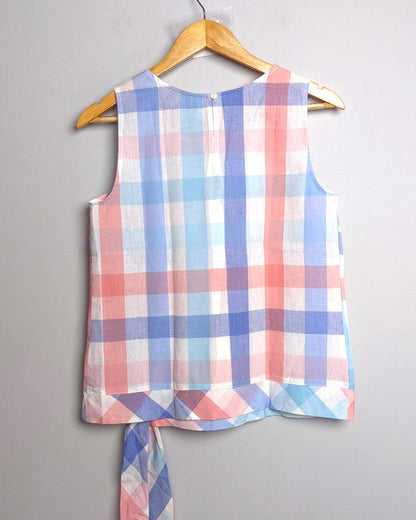 J.Crew Multicolor Checked Sleeveless Top