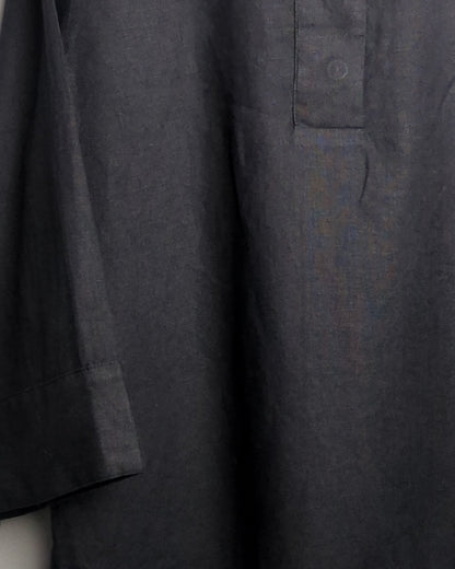 J Crew Black Linen Blouse