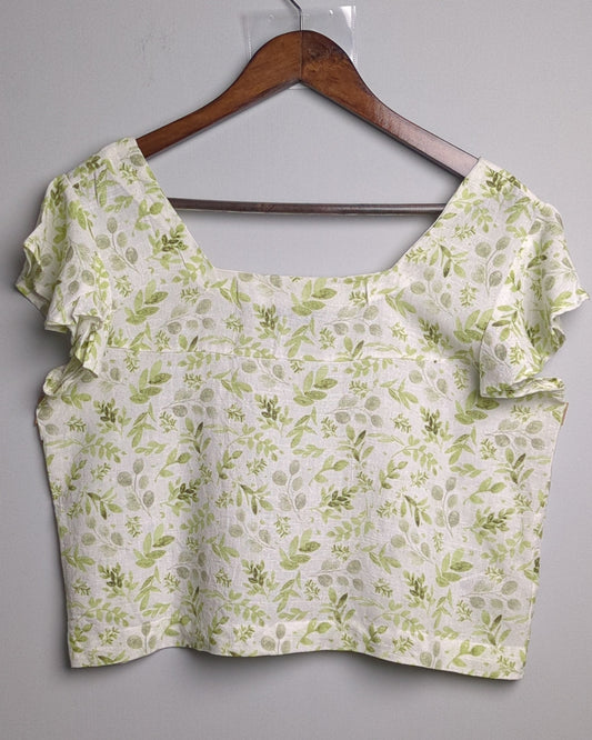 Fratini Green Floral Top