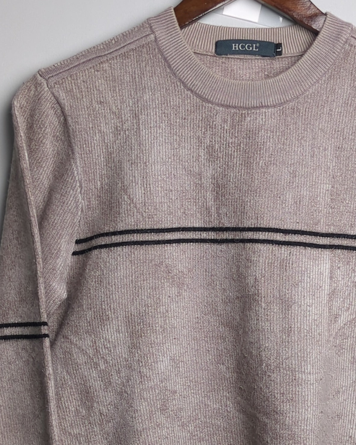 Hcgl Beige Striped Sweater