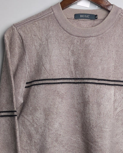 Hcgl Beige Striped Sweater