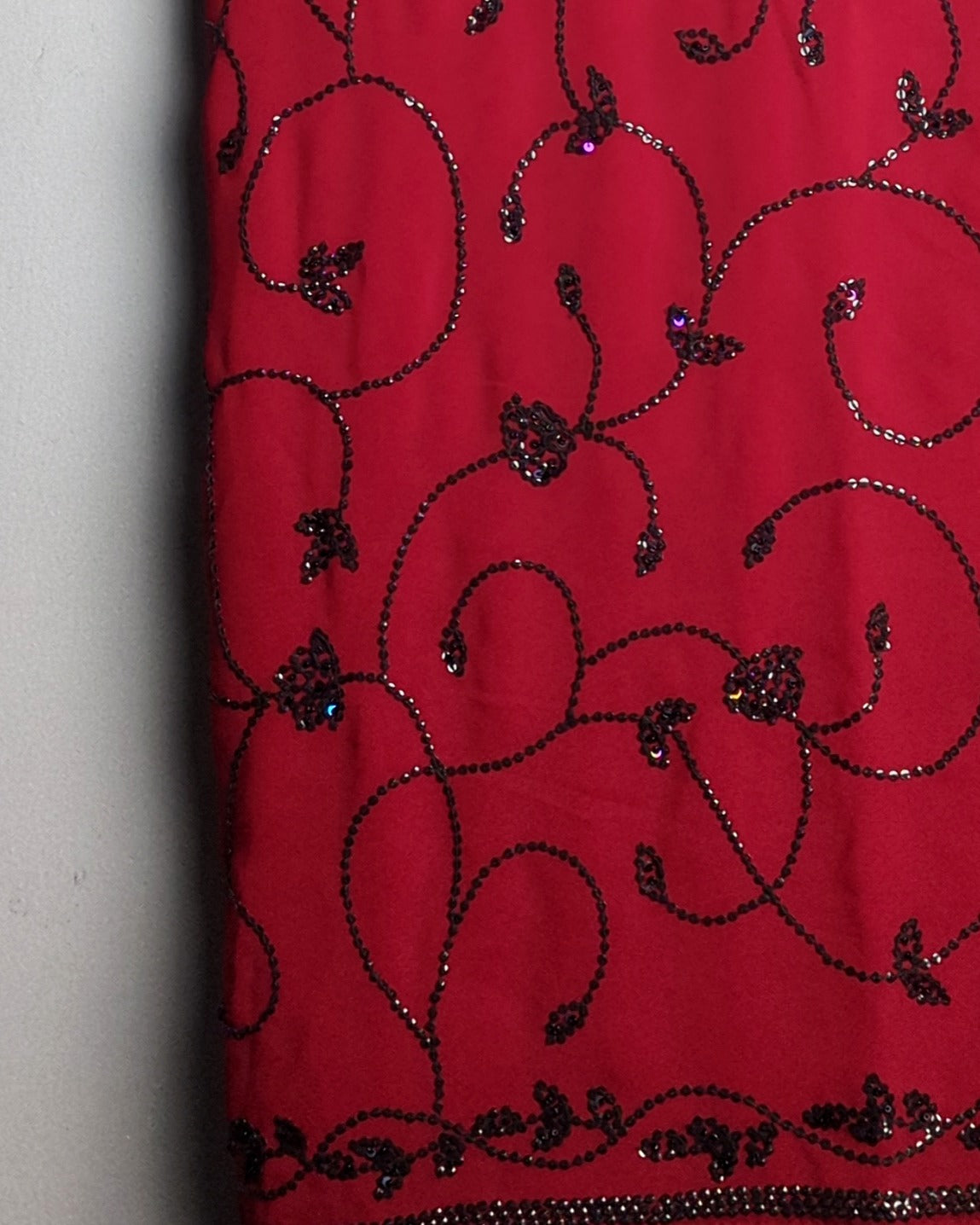 Red Embroidered Saree