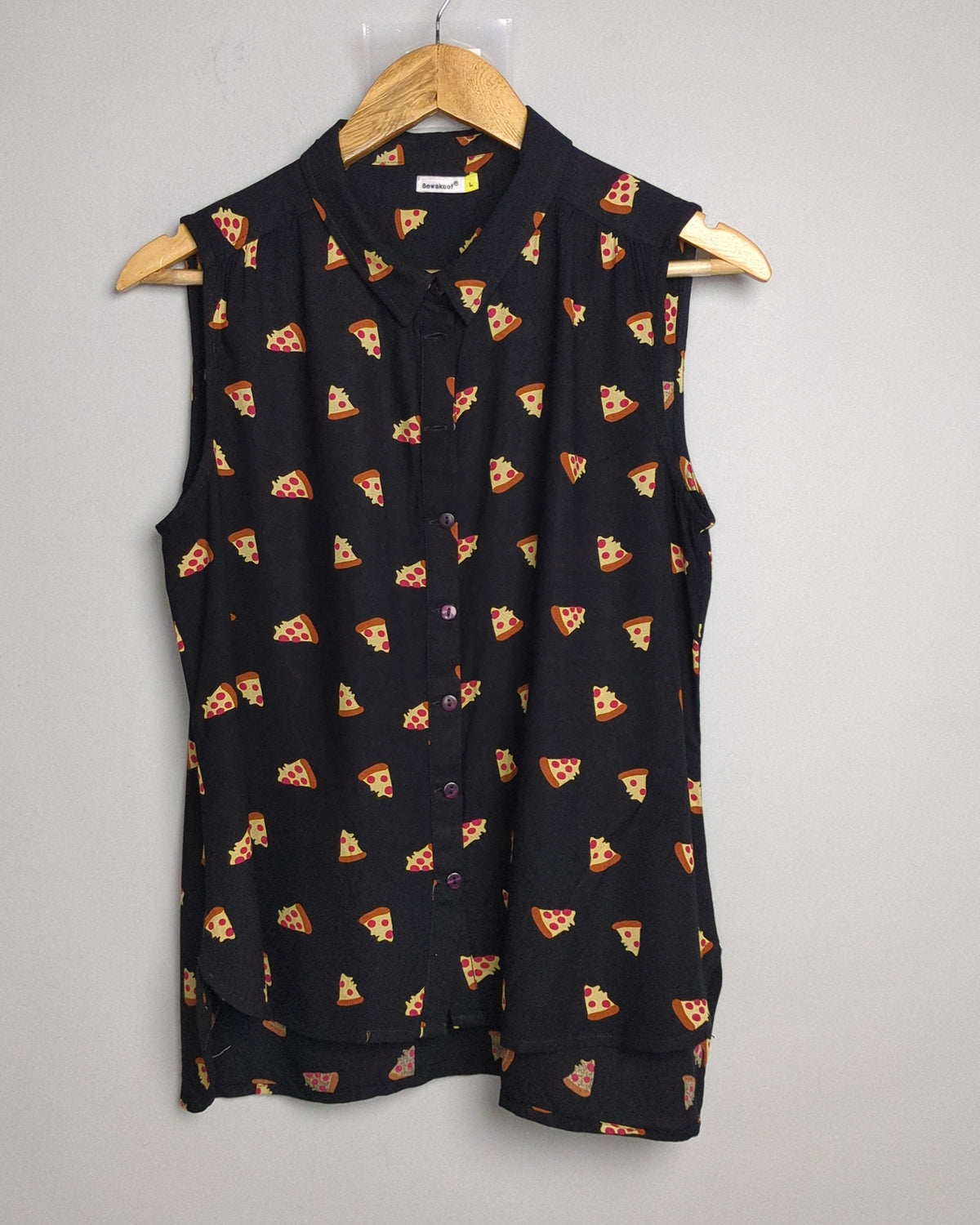 Bewakoof Black Pizza Shirt
