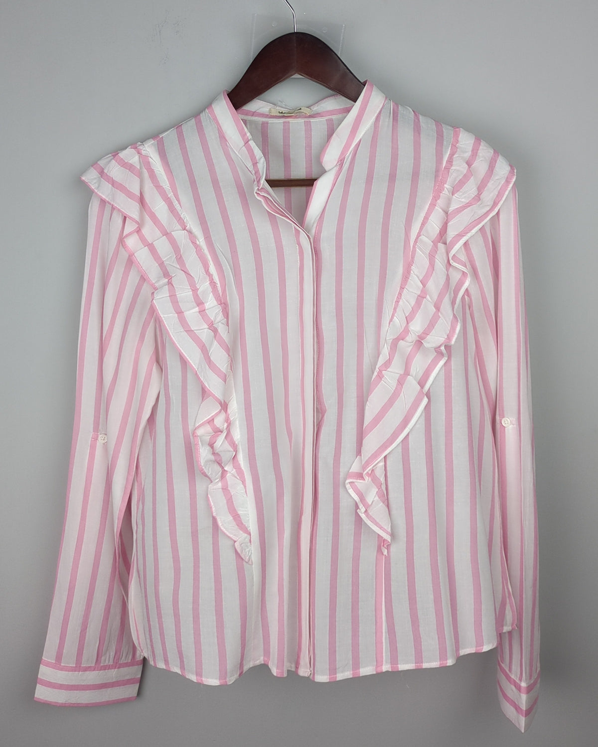 Bleuhciel Pink Ruffled Blouse