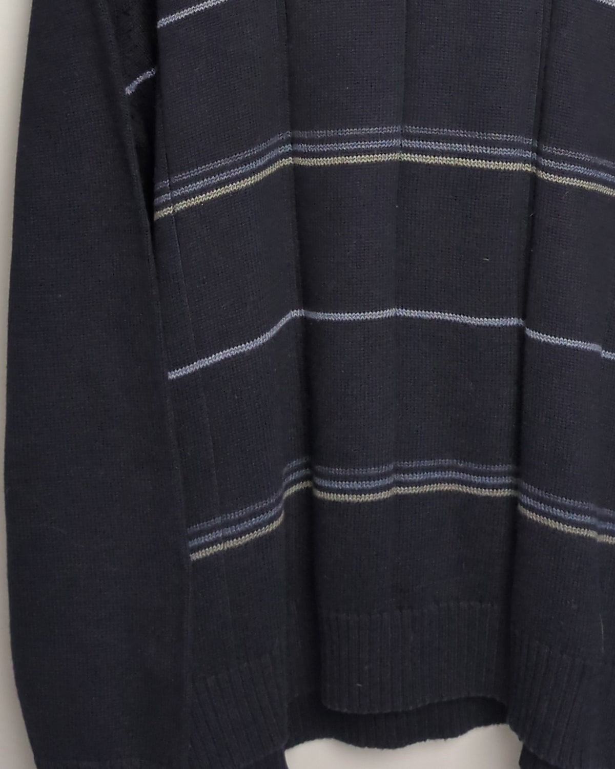 Oscar De La Renta Blue Zip Sweater