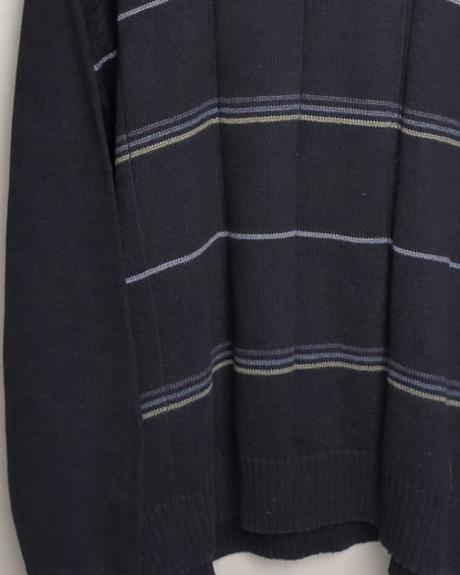Oscar De La Renta Blue Zip Sweater