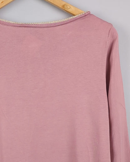 Pink Keyhole Sweater