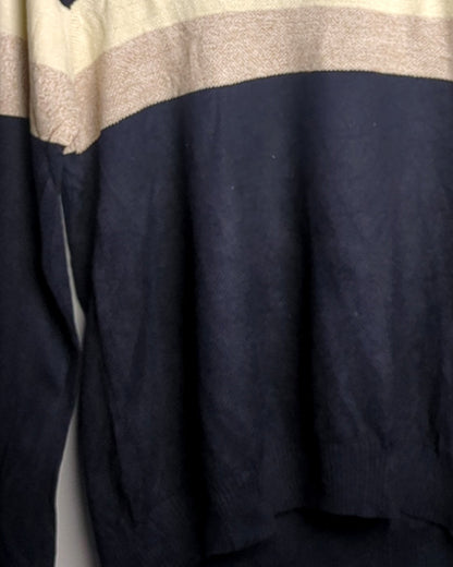 Auevtini Blue Striped Sweater
