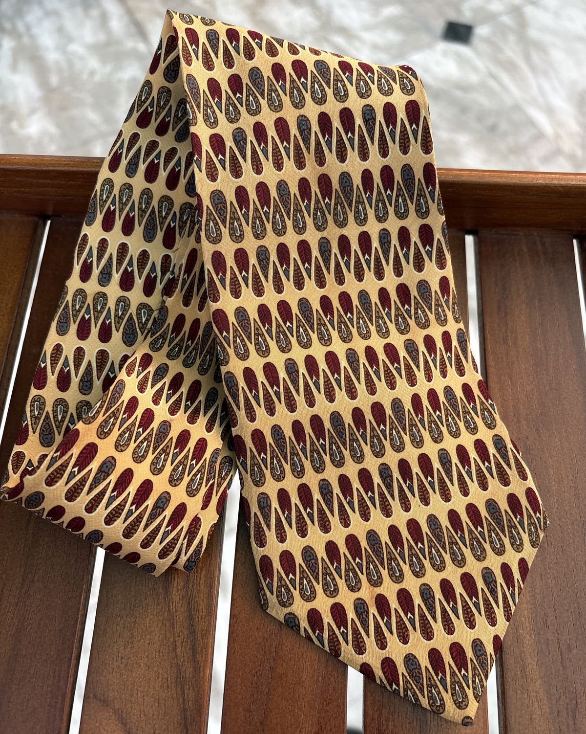 Chaps Ralph Lauren Beige Printed Necktie