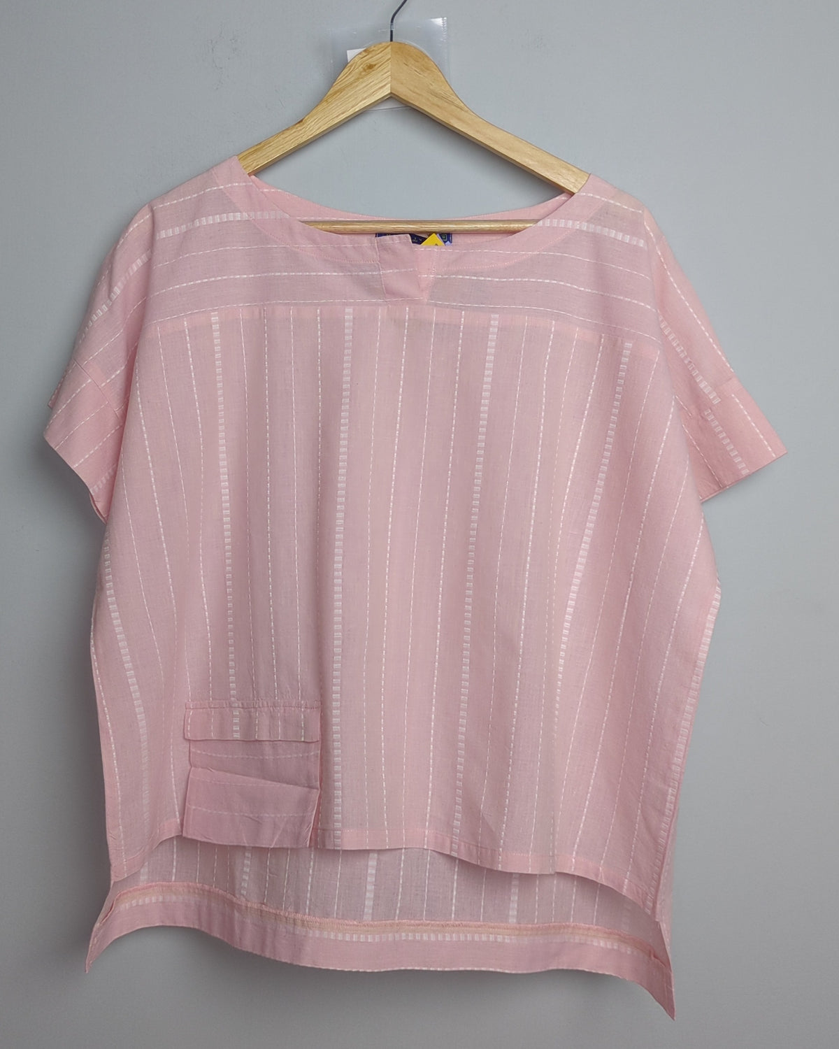 Miniature Auroville Pink Striped Top